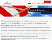 Tablet Screenshot of centralawnings.co.uk